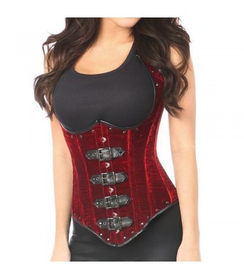 Women Gothic Victorian Underbust Corset Steel Boned Corset